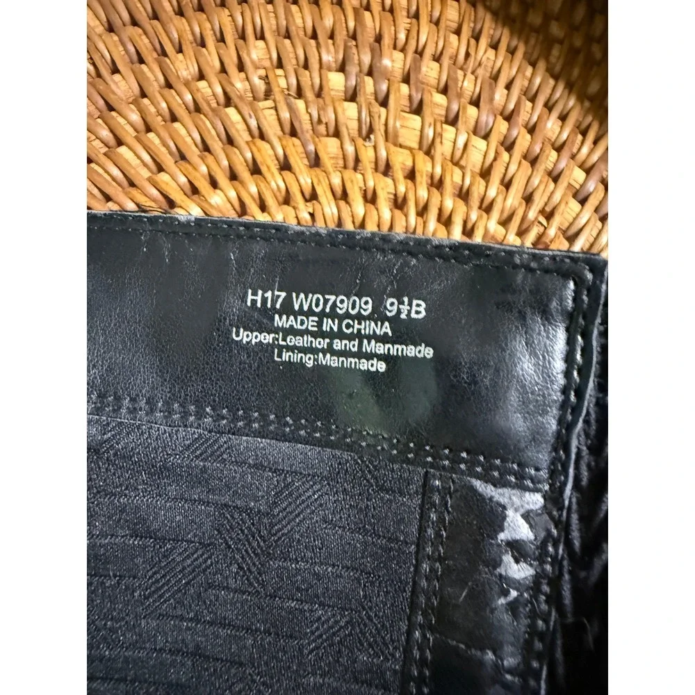 Cole Haan Womens Black Leather Tall Riding Boots Mixed Media W07909 Size 9.5 B